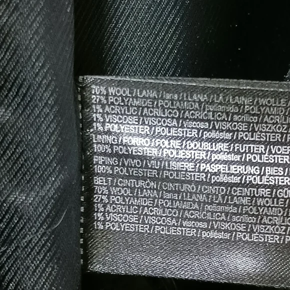 MNG Mango *Committed* Belted Double Breasted Wool Coat, Drk Gray Sz XXS NWT - Picture 10 of 15